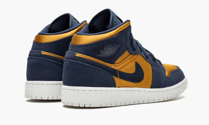 Кроссовки Air Jordan 1 Mid GS «Obsidian Desert Ochre» синий