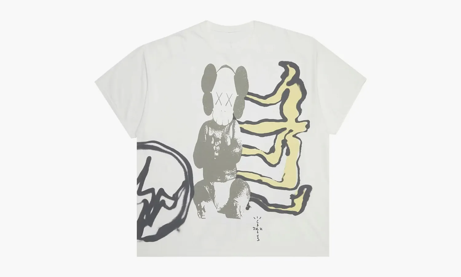 Travis Scott Cactus Jack X Kaws X Fragment Tee «Aged Yellow»