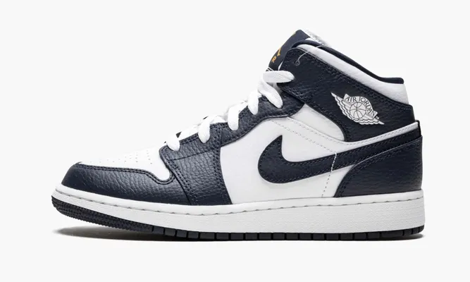 Кроссовки Air Jordan 1 Mid GS «Obsidian» синий