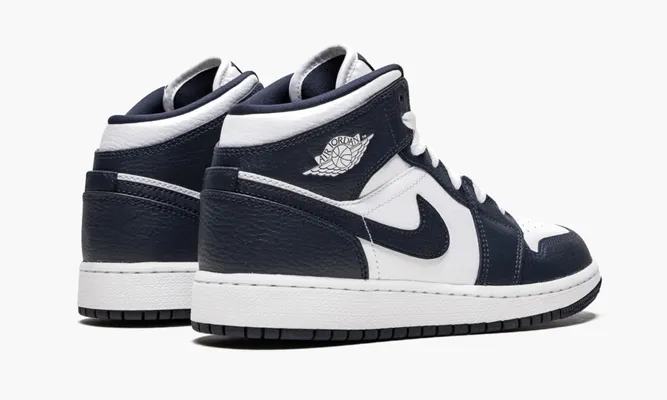 Кроссовки Air Jordan 1 Mid GS «Obsidian» синий