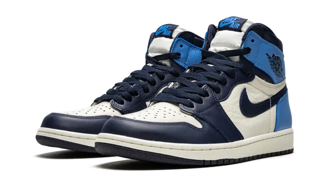 Кроссовки Air Jordan 1 High OG «Obsidian / University Blue» синий