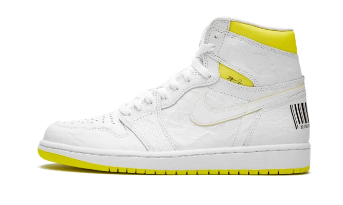 Кроссовки Air Jordan 1 High «First Class Flight White» желтый
