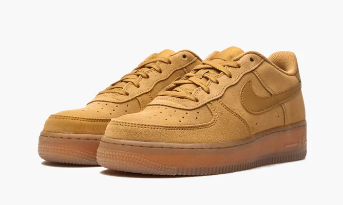 Кроссовки Nike Air Force 1 Low GS «Wheat 2019» коричневый