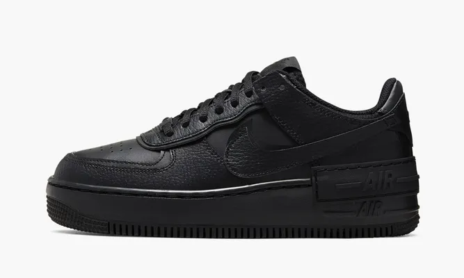 Кроссовки Nike Air Force 1 Low Shadow WMNS «Triple Black» черный