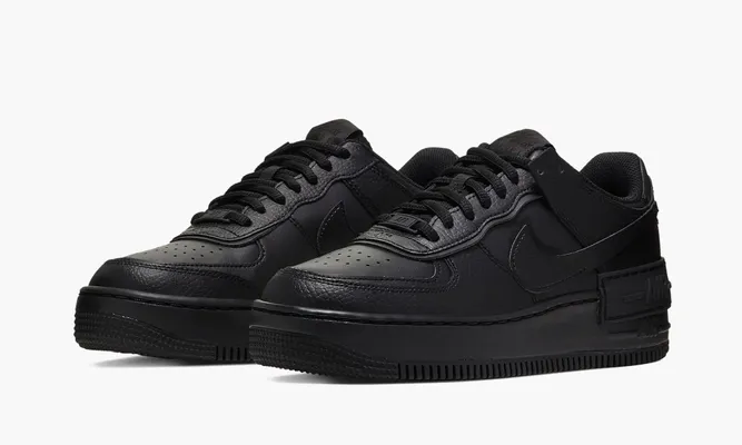 Кроссовки Nike Air Force 1 Low Shadow WMNS «Triple Black» черный