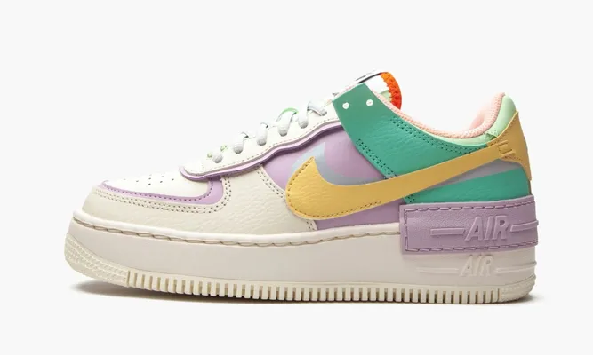 Кроссовки Nike Air Force 1 Low Shadow WMNS «Pale Ivory / Pastel Multicolor» кремовый