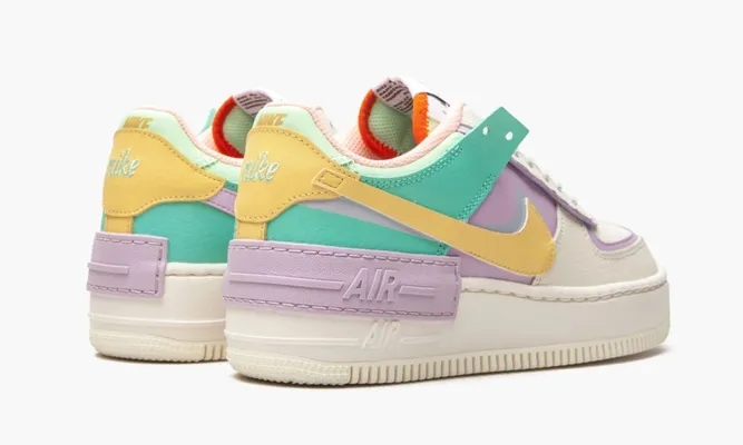 Кроссовки Nike Air Force 1 Low Shadow WMNS «Pale Ivory / Pastel Multicolor» кремовый