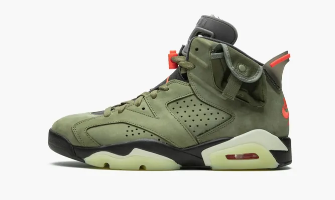 Кроссовки Air Jordan 6 Retro «Cactus Jack - Travis Scott» зеленый