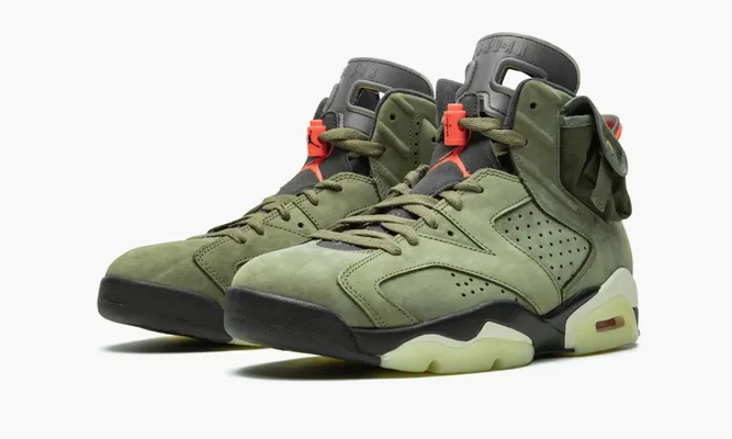 Кроссовки Air Jordan 6 Retro «Cactus Jack - Travis Scott» зеленый