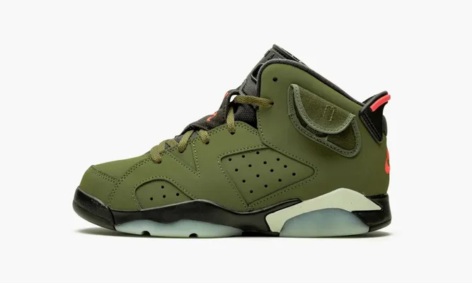 Для самых маленьких Air Jordan 6 PS «Cactus Jack - Travis Scott» Kids зеленый