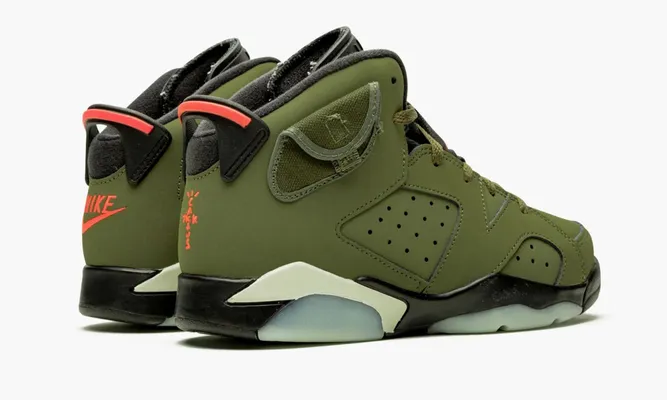 Для самых маленьких Air Jordan 6 PS «Cactus Jack - Travis Scott» Kids зеленый