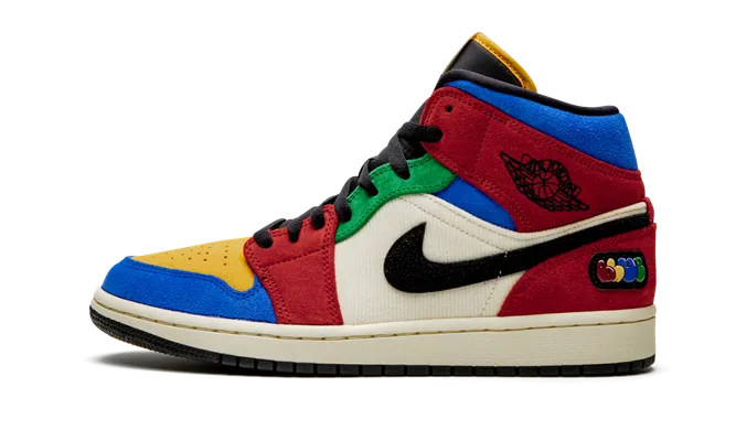 Кроссовки Air Jordan 1 Mid «Blue The Great - Fearless» разноцветный