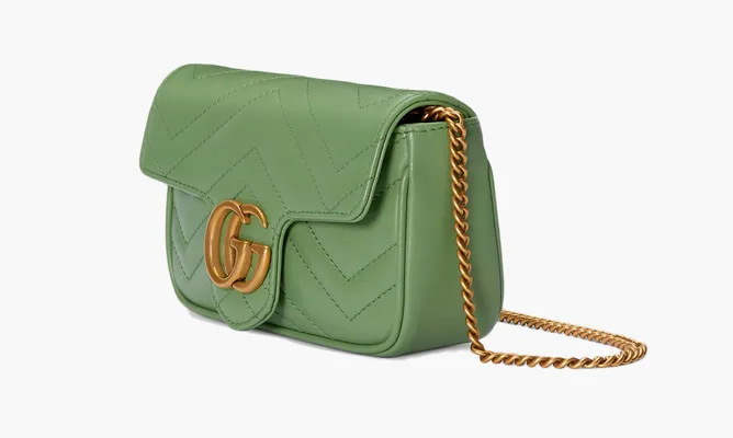 Сумки Gucci Gg Marmont Super Mini Bag «Sage Green» зеленый