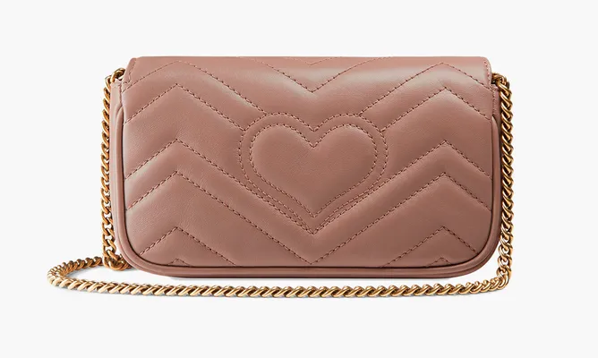 Сумки Gucci Gg Marmont Super Mini Bag «Dusty Pink» розовый