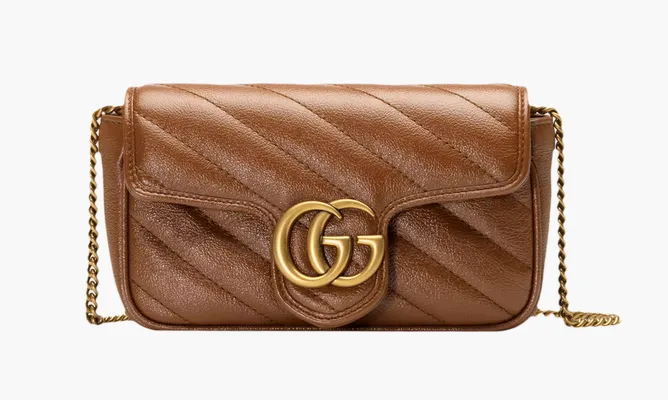 Сумки Gucci Gg Marmont Super Mini Bag «Brown» коричневый