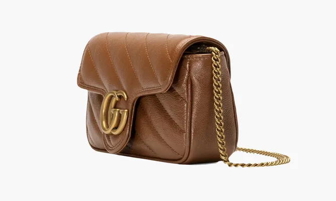 Сумки Gucci Gg Marmont Super Mini Bag «Brown» коричневый