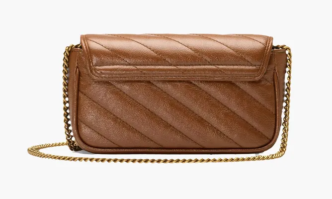 Сумки Gucci Gg Marmont Super Mini Bag «Brown» коричневый