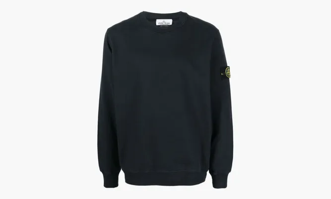 Одежда Stone Island Brushed Cotton Crew Neck Sweatshirt «Navy» черный