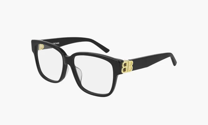 Аксессуары Balenciaga Dynasty Square Frame Glasses «Black» черный