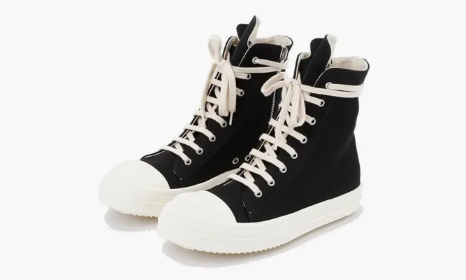 Кроссовки Rick Owens Drkshdw High-top Zipped Sneakers «Black» черный