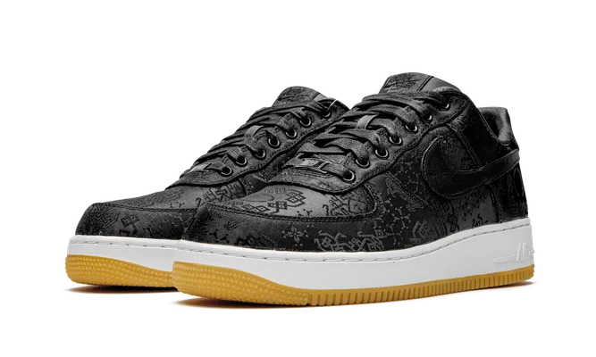 Кроссовки Nike Air Force 1 07 «Clot X Fragment - Black Silk» черный