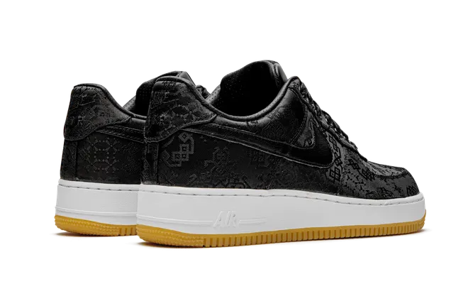 Кроссовки Nike Air Force 1 07 «Clot X Fragment - Black Silk» черный