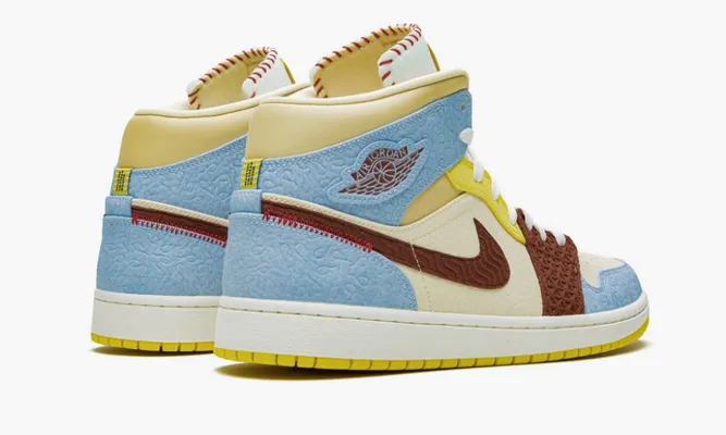 Кроссовки Air Jordan 1 Mid SE «Fearless Maison Chateau Rouge» кремовый