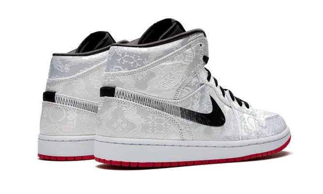 Кроссовки Air Jordan 1 Mid «Fearless Edison Chen - Clot Silk» серый