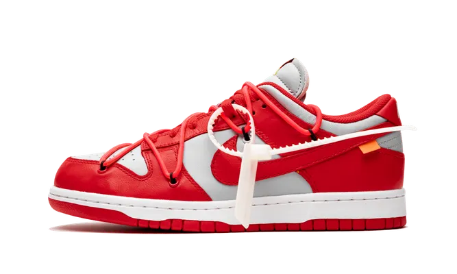 Кроссовки Nike Dunk Low «Off-white - University Red» красный