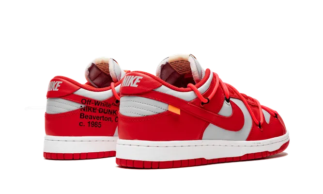 Кроссовки Nike Dunk Low «Off-white - University Red» красный