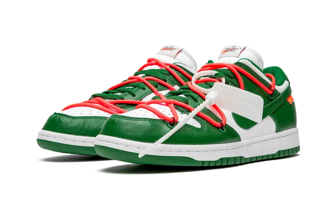 Кроссовки Nike Dunk Low «Off-white - Pine Green» зеленый