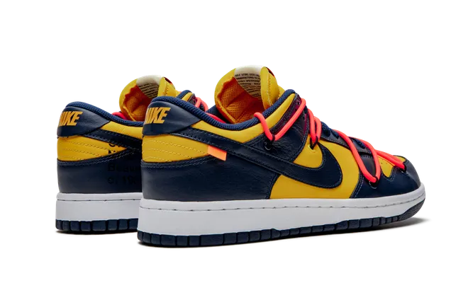 Кроссовки Nike Dunk Low «Off-white - University Gold» синий