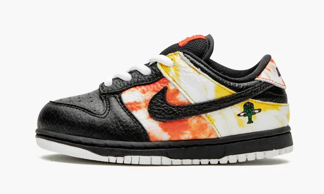 Для самых маленьких Nike SB Dunk Low Qs TD «Tie-dye Rayguns 2019 - Black» Kids разноцветный