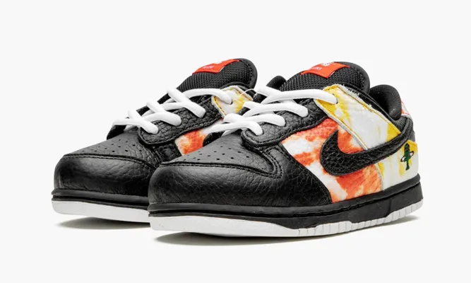 Для самых маленьких Nike SB Dunk Low Qs TD «Tie-dye Rayguns 2019 - Black» Kids разноцветный