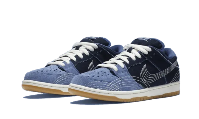 Кроссовки Nike SB Dunk Low Sashiko Denim Gum синий