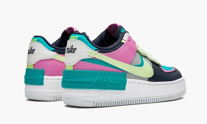 Кроссовки Nike Air Force 1 Low Shadow WMNS «Barely Volt Oracle Aqua» разноцветный