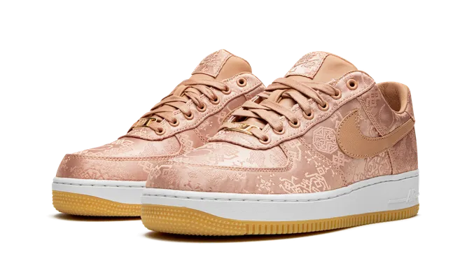 Кроссовки Nike Air Force 1 PRM «Clot - Rose Gold Silk» розовый