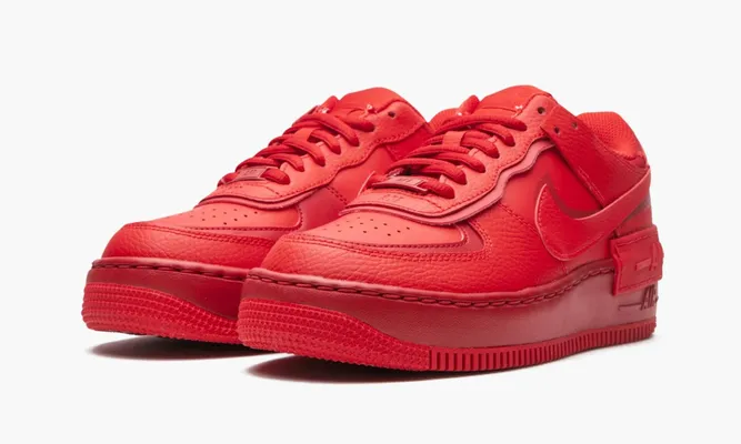 Кроссовки Nike Air Force 1 Low Shadow WMNS «Triple Red» красный