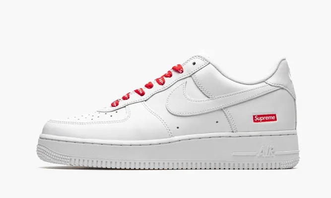 Кроссовки Nike Air Force 1 Low «Supreme - Mini Box Logo White» белый