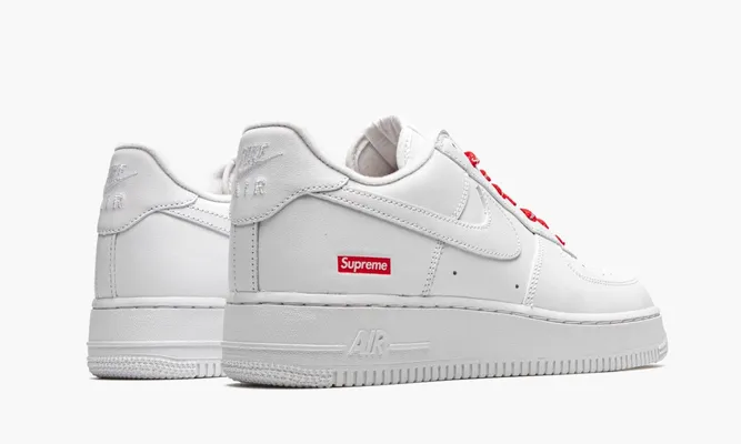 Кроссовки Nike Air Force 1 Low «Supreme - Mini Box Logo White» белый