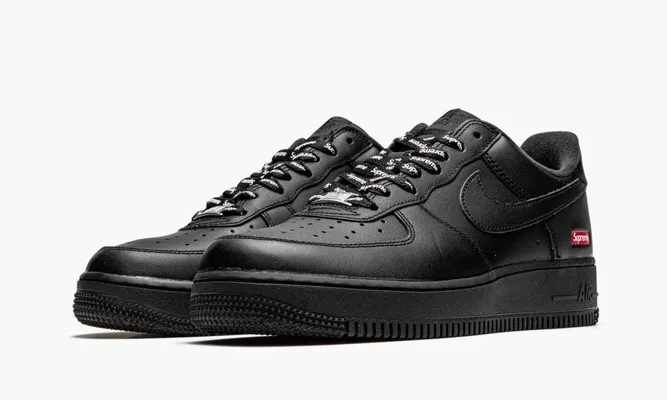 Кроссовки Nike Air Force 1 Low «Supreme - Mini Box Logo Black» черный