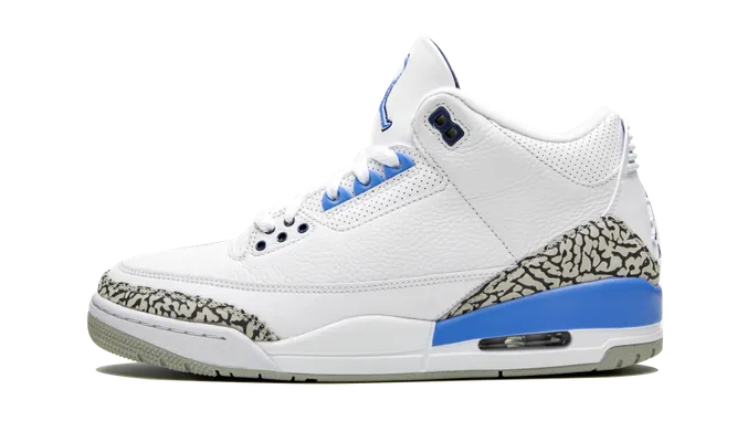 Кроссовки Air Jordan 3 «Unc» белый