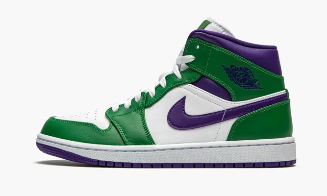 Кроссовки Air Jordan 1 Mid «Incredible Hulk» зеленый