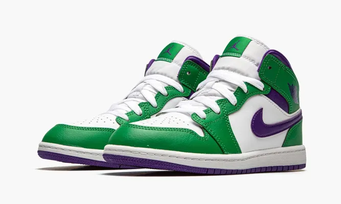 Для самых маленьких Air Jordan 1 Mid PS «Hulk» Kids зеленый