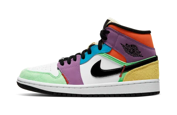 Кроссовки Air Jordan 1 Mid SE WMNS «Lightbulb» синий