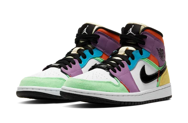Кроссовки Air Jordan 1 Mid SE WMNS «Lightbulb» синий