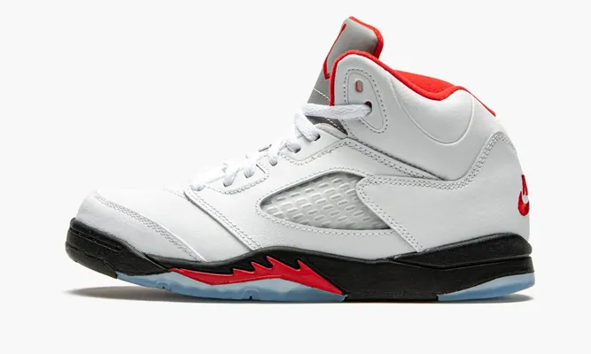 Для самых маленьких Air Jordan 5 Retro PS «Fire Red Silver Tongue 2020» Kids белый