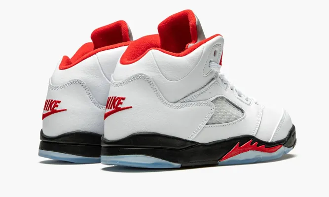 Для самых маленьких Air Jordan 5 Retro PS «Fire Red Silver Tongue 2020» Kids белый