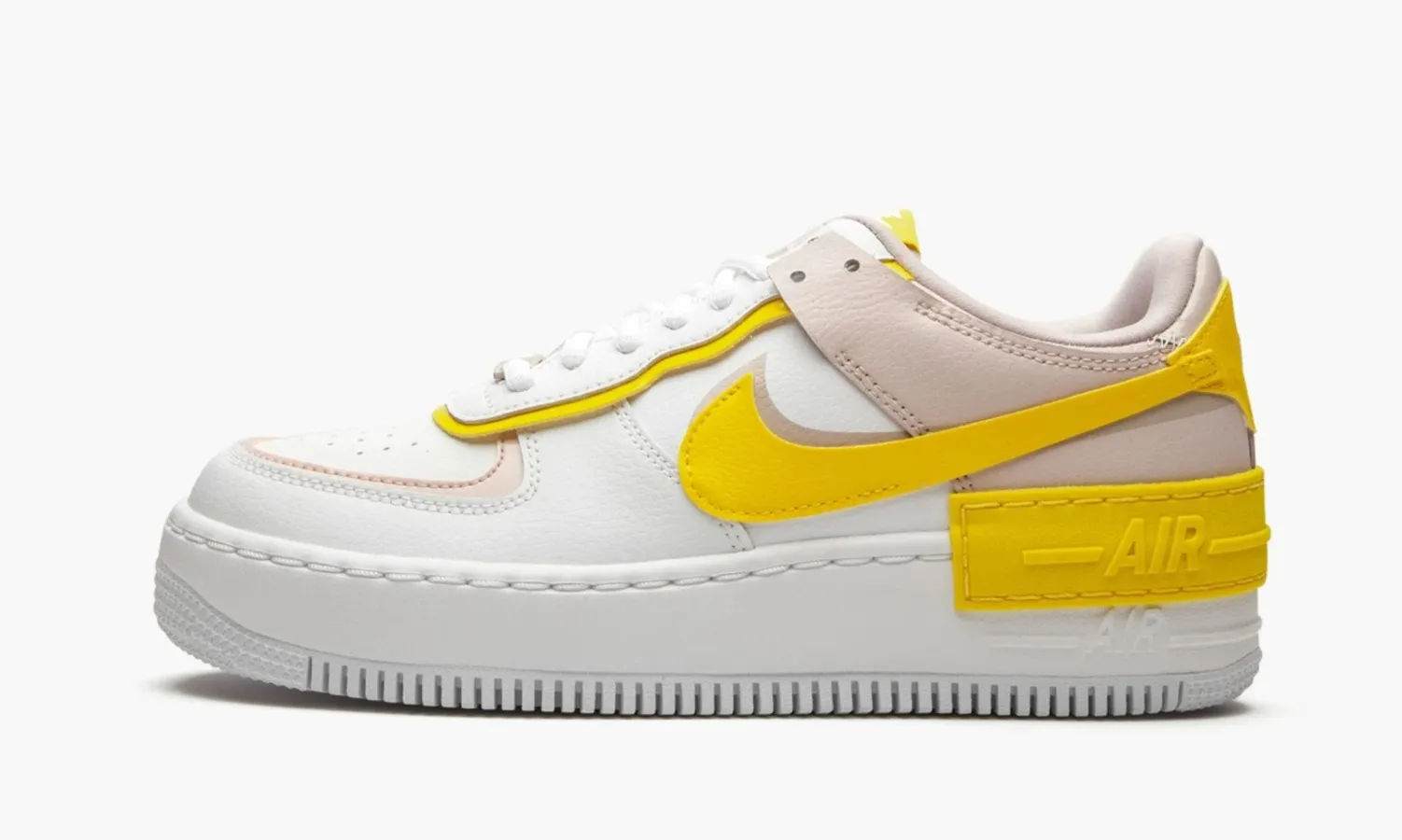 Nike Air Force 1 Low Shadow WMNS «White Barely Rose Speed Yellow»