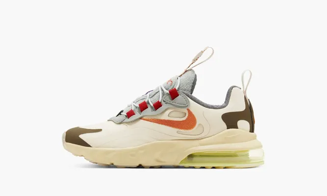 Для самых маленьких Nike Air Max 270 React PS «Travis Scott - Cactus Trails» Kids кремовый